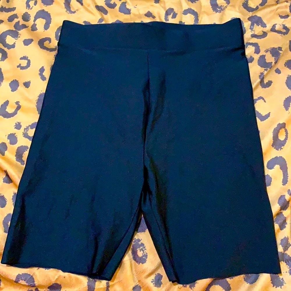 Forever 21 black high waste biker shorts